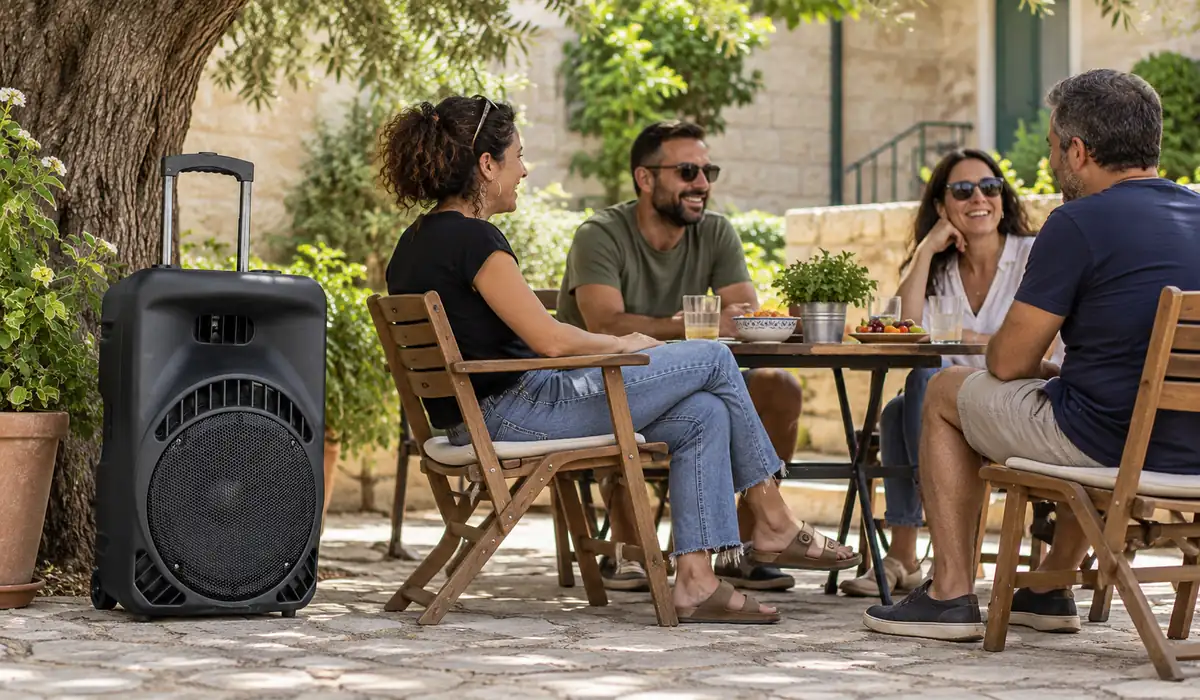 בידורית למוזיקת רקע במפגש קטן – המחשה