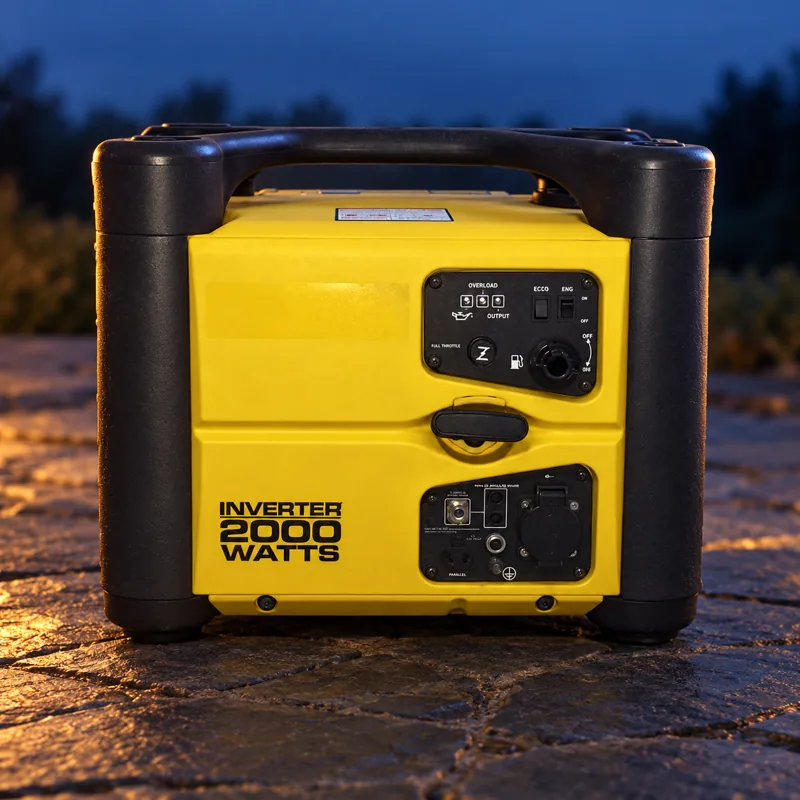 גנרטור קומפקטי צהוב ושחור 2000W – תמונת המחשה